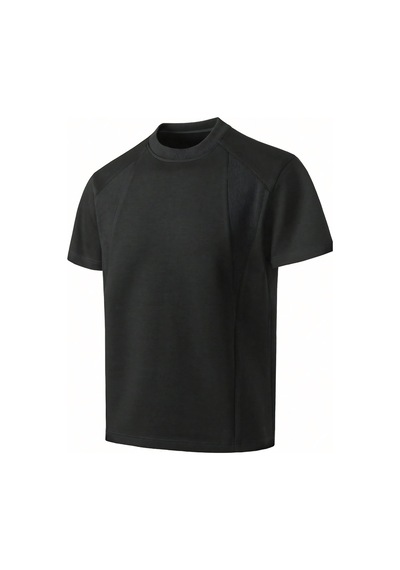 Genius Store Erkek Tişört Basic Bisiklet Yaka Tişört Rahat Kesim Dökümlü Günlük Spor Tshirt Siyah