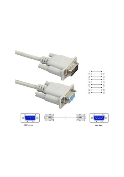 2 metre rs232 kablo 2 metre rs232 dişi erkek com kablo