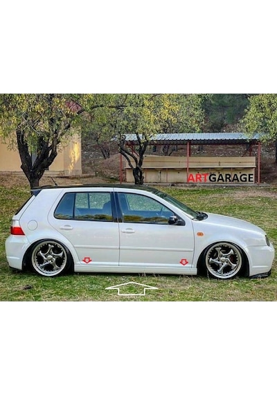 Golf 4 Ince Çizgili Düz Model Marşpiyel Takımı-fiberglass-boyasız