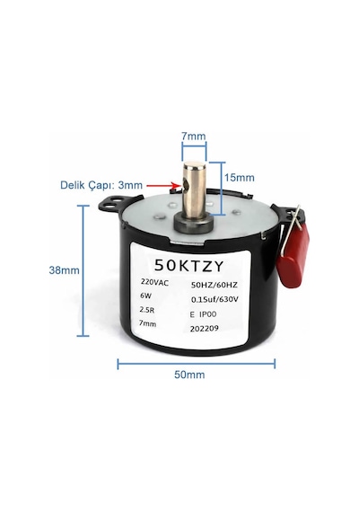 50ktyz 2.5rpm Ac Motor Kuluçka Viyol Çevirme 220v Senkron Metal Dişli