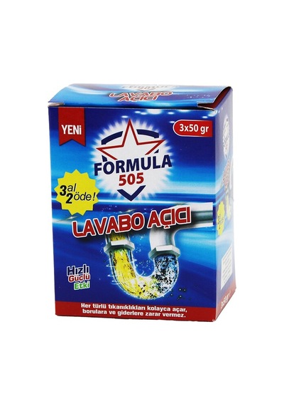 Formula-505 Granül - Toz Lavabo Açıcı 3x50gr 5131