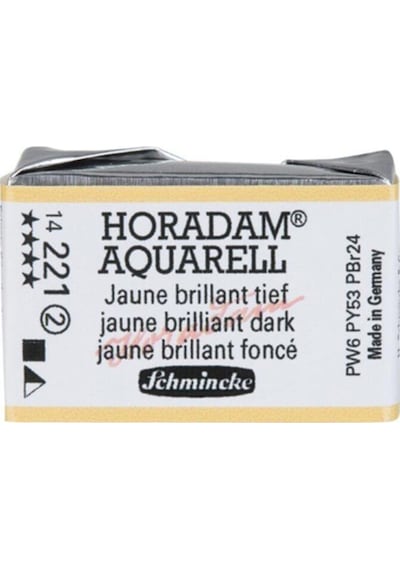Schmincke : Horadam Aquarell Artist Sulu Boya : Tam Tablet : Seri 2 221 Jaune Brilliant Dark
