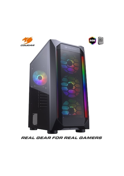 Cougar Mx410 Mesh-G 650W 80+ 4X Rgb Fan Oyuncu Bilgisayar Kasası