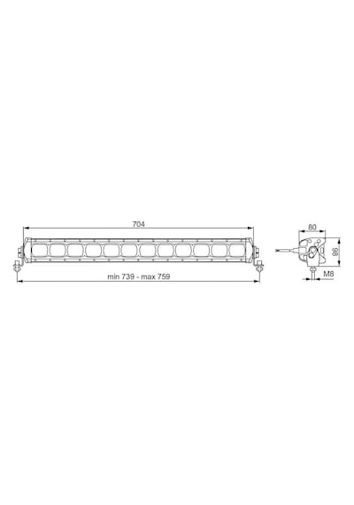 Hella Off-road Alüminyum Gövde Led Lamba 12v-24v Lightbar Lbx-720 360003-002