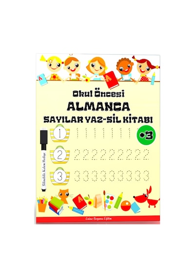 Okul Öncesi Almanca Sayılar Yaz-sil Kitabı