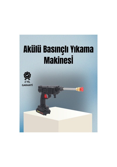 Taşınabilir Şarjlı Basınçlı Yıkama Tabancası Köpük Aparatlı Çok Renkli