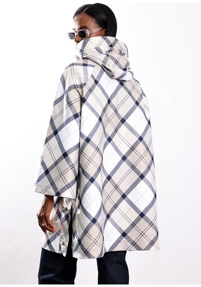 Lacivert Ekose Desenli Parka Ceket 2723
