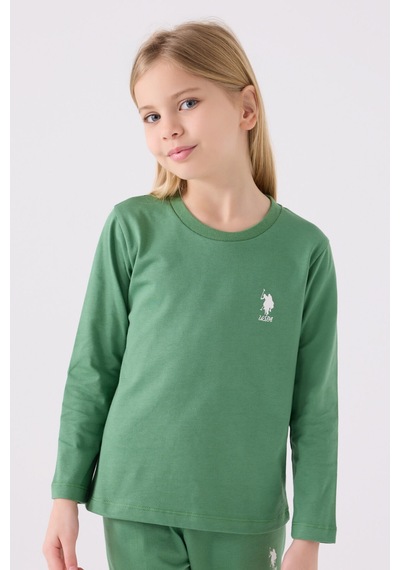 U.s. Polo Assn Kız Çocuk Yeşil Pijama Takımı Us1668-c-v3 Yeşil