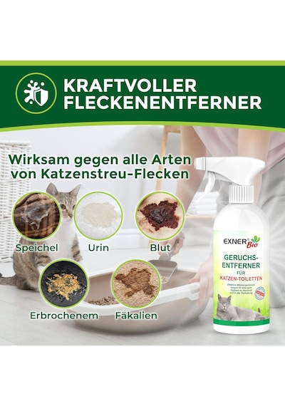 Kedi Tuvaletleri İçin Koku Giderici - Kedi İdrarında Leke Ve Kokulara Karşı Mikroorganizmalar, %100 Doğal Ve Nazik - 500 Ml Sprey Şişesi