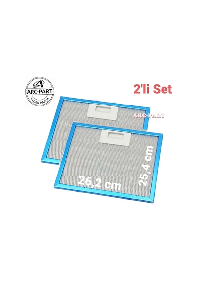 Esty Silverline 2240 Model Davlumbaz Alüminyum Filtre - 2'li Set - 26,2x25,3 Cm 90000189182