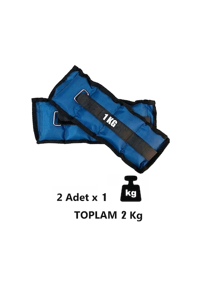 1 Kg X 2 Adet Mavi El Ayak Bileği Ağırlığı + El Yayı Mavi