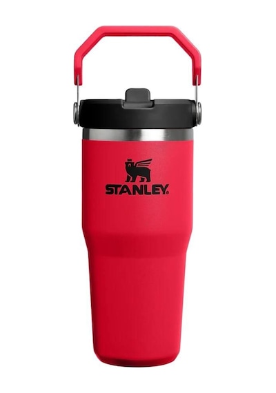 Stanley The Iceflow Flip Straw Pipetli Termos Bardak 0,41 Lt Chili Black Kırmızı