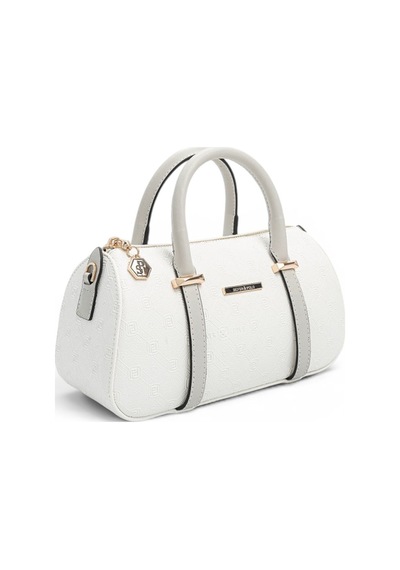 Silver & Polo Silver Polo Beyaz - A.gri Logolu Kadın El Çantası Sp1289