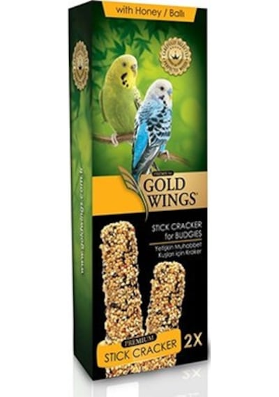 Gold Wings  Premium Ballı Muhabbet Kuşu Krakeri  2 Li
