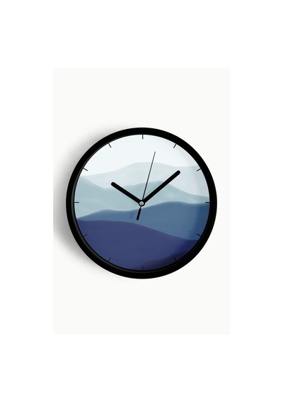 Soyut - Bohem Modern Duvar Saati - 25cm - Önü Camlı Siyah Kasa - Sessiz Mekanizma-jh0803 Siyah