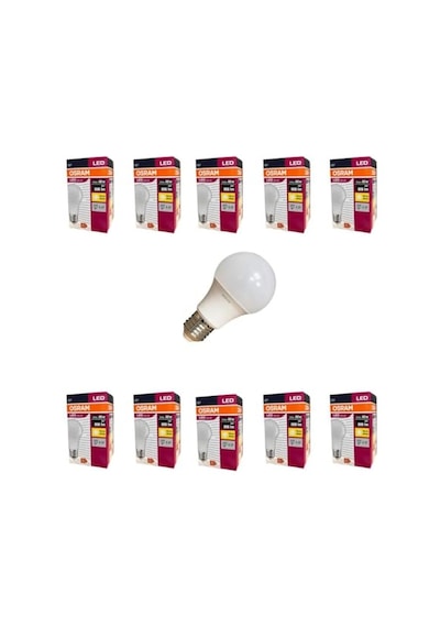 Ledvalue 8.5w E27 Led Ampul 2700k Sıcak Sarı Işık, 806 Lümen, 60w Eşdeğer Enerji Tasarruflu Ampul 10'lu P Diğer