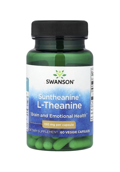 Swanson Vitamins, Suntheanine L-theanine, 100 Mg, 60 Veg Capsules
