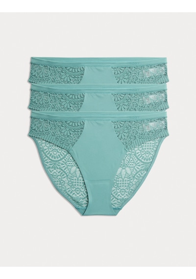 Marks & Spencer 3'lü Body Soft High Leg Külot Seti Mavi