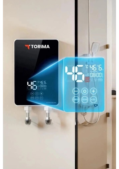 Delux Serisi Torima Şofben Elektrikli Su Isıtıcı 7000w Wh01 Mutfak Gereci Dijital Cihaz