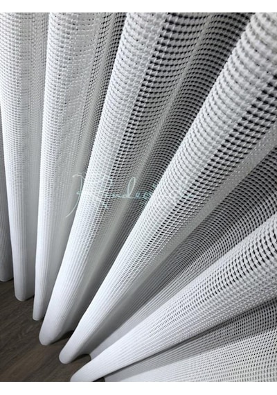 Tül Perde Brillant Makreme Desen 4 Farklı Renk Seçeneği Krem