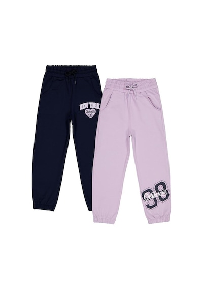 Civil Girls New York Baskılı 2'li Set 6-9 Yaş Eşofman Altı Çok Renkli