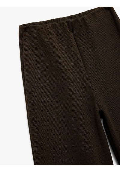 Koton Viskon Karışımlı Basic Geniş Paça Pantolon Kahverengi 6wkg40199ak Kahve Koton Viskon Karışımlı Basic Geniş Paça Pantolon Kahverengi 6wkg40199ak Kahve