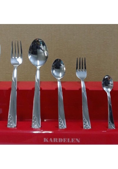 Kardelen 6 Kişilik 30 Parça Yıldız Model Kaşık Çatal Seti Çelik