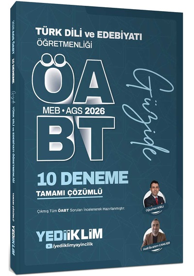 Yediiklim Yayınları 2026 Meb Ags Öabt Güzide Türk Dili Ve Edebiyatı Öğretmenliği Tamamı Çözümlü 10 Deneme