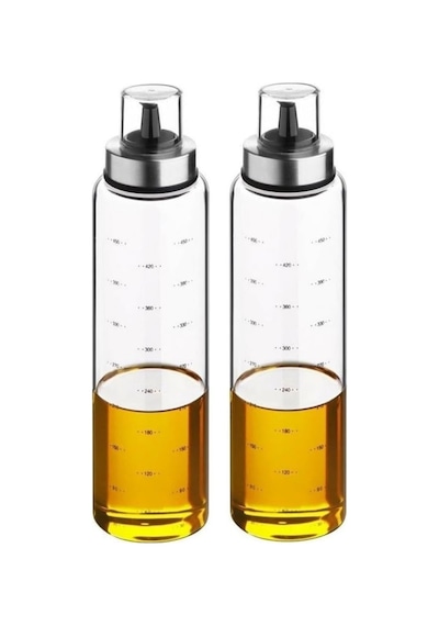 Borosilikat Cam Yağlık 500 Ml Yağdanlık Sirkelik - Damlatmaz Yağlık Seti 2 Adet Diğer