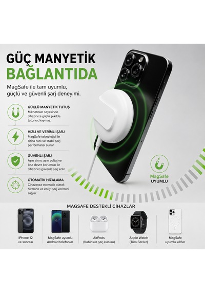 Sbs Qi2 15w Magsafe Uyumlu Kablosuz Şarj Standı Entegre Usb-c Kablo Katlanabilir Stand Manyetik Kablosuz Şarj Cihazı Beyaz Sbs Qi2 15w Magsafe Uyumlu Kablosuz Şarj Standı Entegre Usb-c Kablo Katlanabilir Stand Manyetik Kablosuz Şarj Cihazı Beyaz