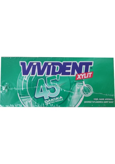 Vivident Xylit 45 Dakika Yeşil Nane Cüzdan Sakız 18 x 26 G