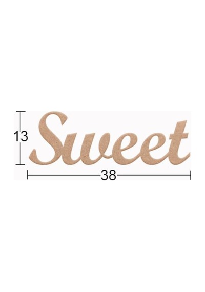 Ahşap Sweet Yazısı Ds-115