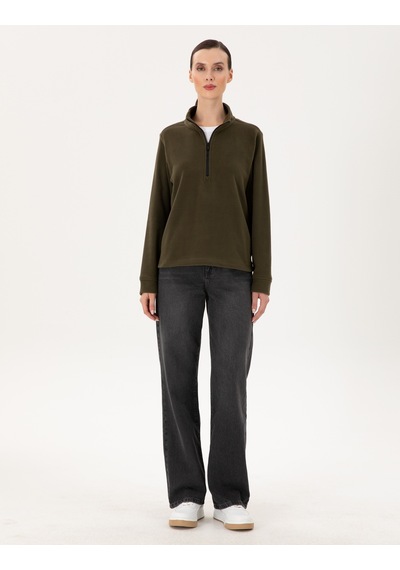Pierre Cardin Kadın Haki Sweatshirt 50300846-vr027 Haki
