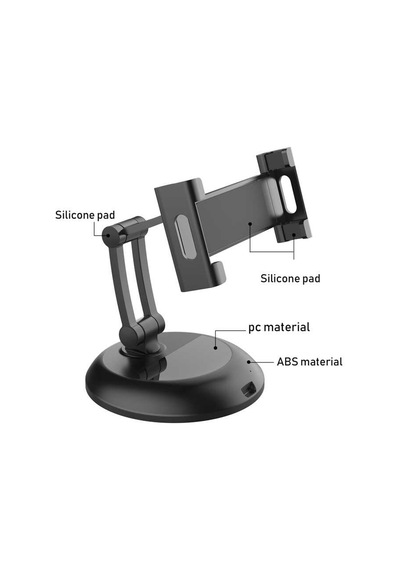 Masaüstü Telefon & Tablet Tutucu Standı 5-12.9 İnç Uyumlu, Abs+pc Malzeme, Katlanır Ve Taşınabilir