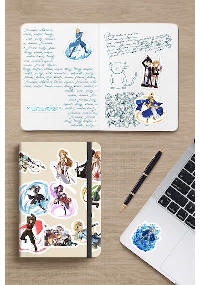 Sword Art Online Sao Anime Sticker Paketi 20 Adet Çok Renkli