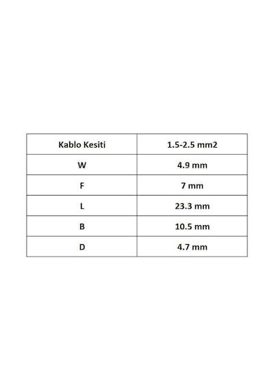 Gbd-2050 Dişi Terminal Izoleli Kablo Ucu 100 Adet