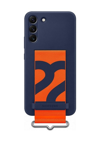 Galaxy Uyumlu S22 Plus Kordonlu Silikon Kılıf - Lacivert Diğer