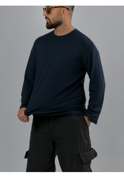 Cocopelli Lacivert Bisiklet Yaka Basic Erkek Sweatshirt Coc3546
