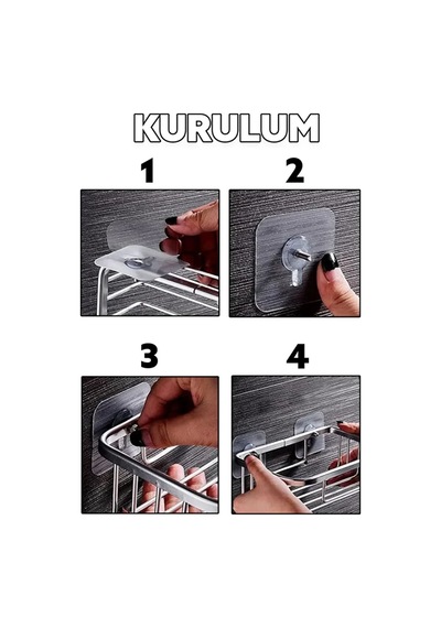 Süper Sağlam İz Bırakmaz Çerçeve Tablo Banyo Mutfak Ultra Güçlü Yapışkanlı Çivisiz Askı 2 Adet Beyaz Diğer