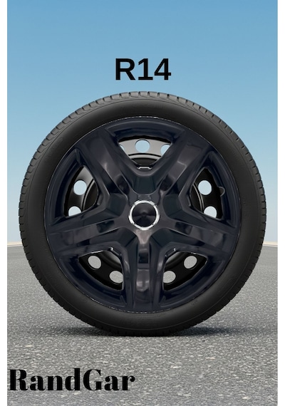 Renault R 9 Broadway 14 İnç Jant Kapağı 4 Adet Siyah S103 Rand