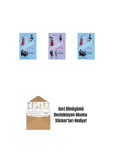 Üç Silahşörler 4 - Louise De La Valliere Ciltli + Üç Silahşörler 5 - Demir Maskeli Adam + Üç Silahşörler 4 - Louise De La Valliere + Okuma Sticker'ları