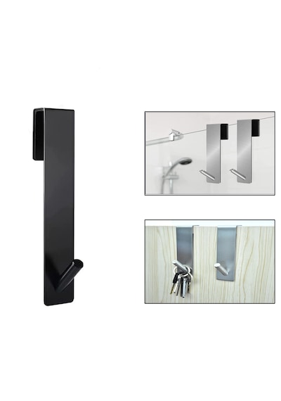 Metal Banyo Duşakabin İçin Dikey Askılık-al4836 1 Adet Siyah
