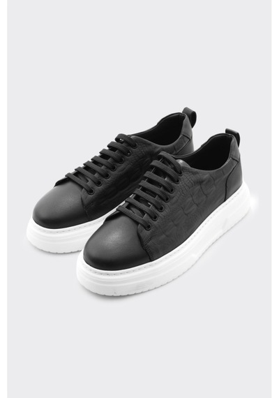 Derinet Hakiki Deri Bağcıklı Yüksek Taban Erkek Sneaker Siy Bey Croco Siy Bey Croco Derinet Hakiki Deri Bağcıklı Yüksek Taban Erkek Sneaker Siy Bey Croco Siy Bey Croco