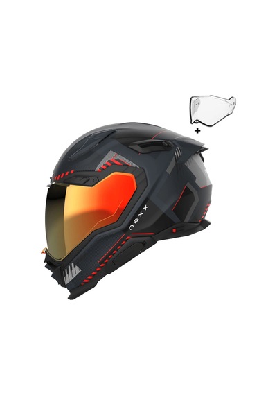Nexx X.wst 3 Fluence Mat Gri-kırmızı Kask Kırmızı