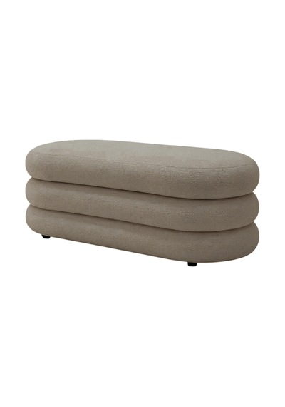 İnarch Dizayn Naturis Sandıklı Bench Depolama Alanlı Modern Puf Sütlü Kahve Sütlü Kahverengi