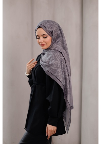 Mimiyum Nevra Desen Soft Şal Gri