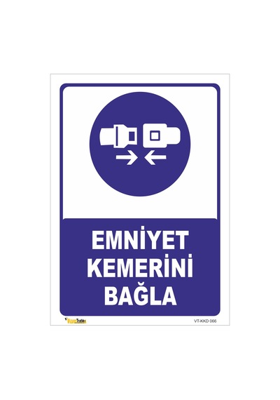 Emniyet Kemerini Bağla Levhası Levha 25x35 Cm Galvaniz Saç 0,4 Mm