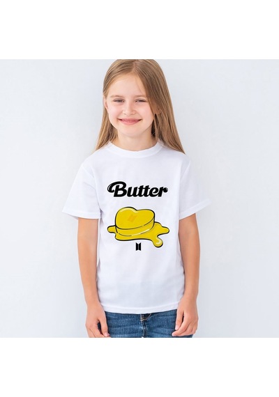 Bts Butter Tasarımlı Çocuk Tişört T-Shirt Mr-02 Çok Renkli