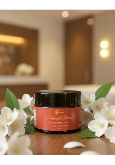Yasemin Kokulu Masaj Mumu 30 Ml Doğal Bitkisel Yağlı, Nemlendirici Etkili Mum Aromaterapi Yasemin