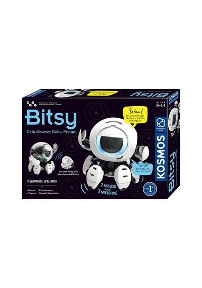 Kosmos 621094 Bitsy Akıllı Robot Arkadaş, Sesle Kontrol Edilen Robot, Çocuklar Için Deney Seti 8-12 Yaş Akıllı Oyuncaklar